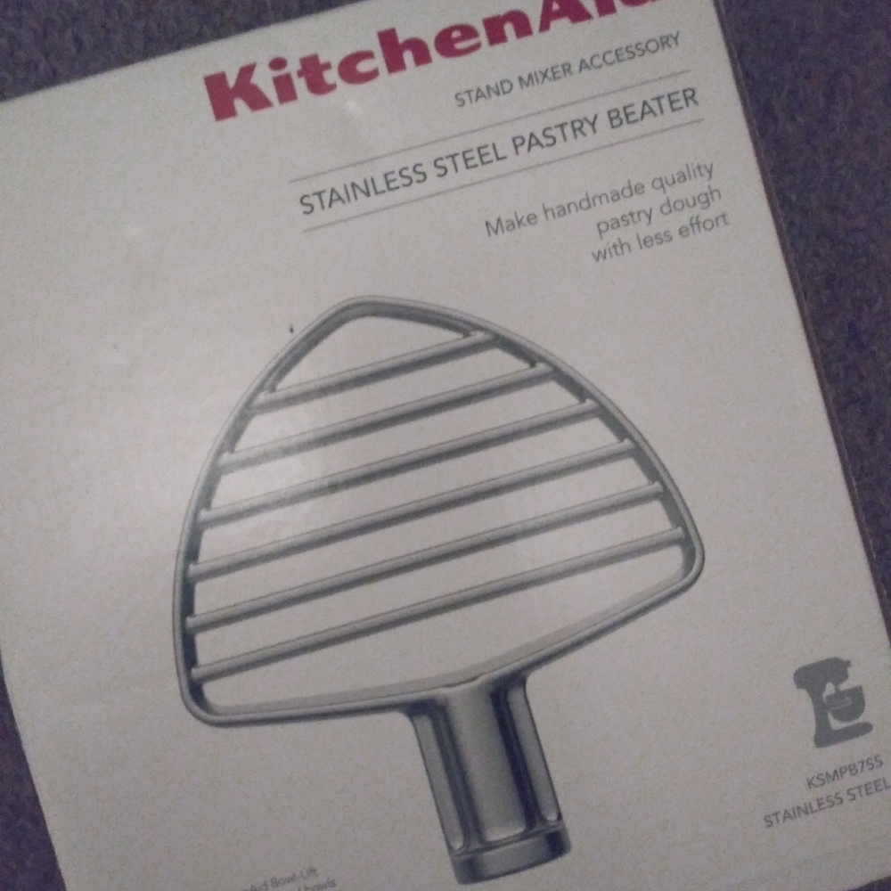 KITCHEN AID MIXER STAINLESS STEEL PASTRY BEATER ATTACHMENT